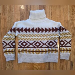 Elsamanda Anthropologie Wool Alpaca Blend Chunky Knit Sweater Womens Sz M